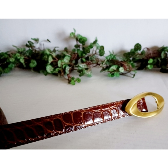 De Vecchi by Hamilton Hodge Genuine American Alligator Leather Buckle Belt - Picture 14 of 16